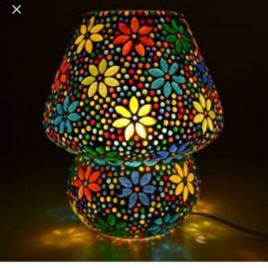 Dome Shaped Mosaic Glass Table Lamp